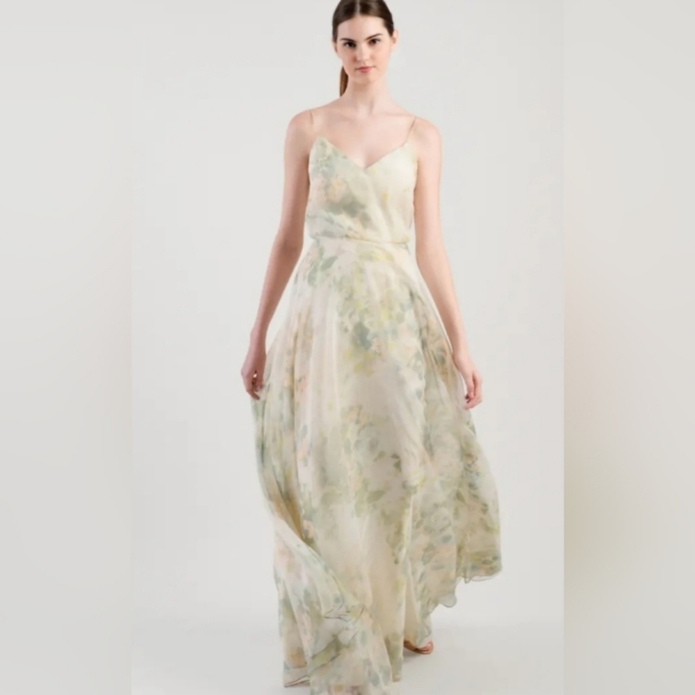 Anthropologie Jenny Yoo size 00 Liana Chiffon Maxi Special Occasions Dress